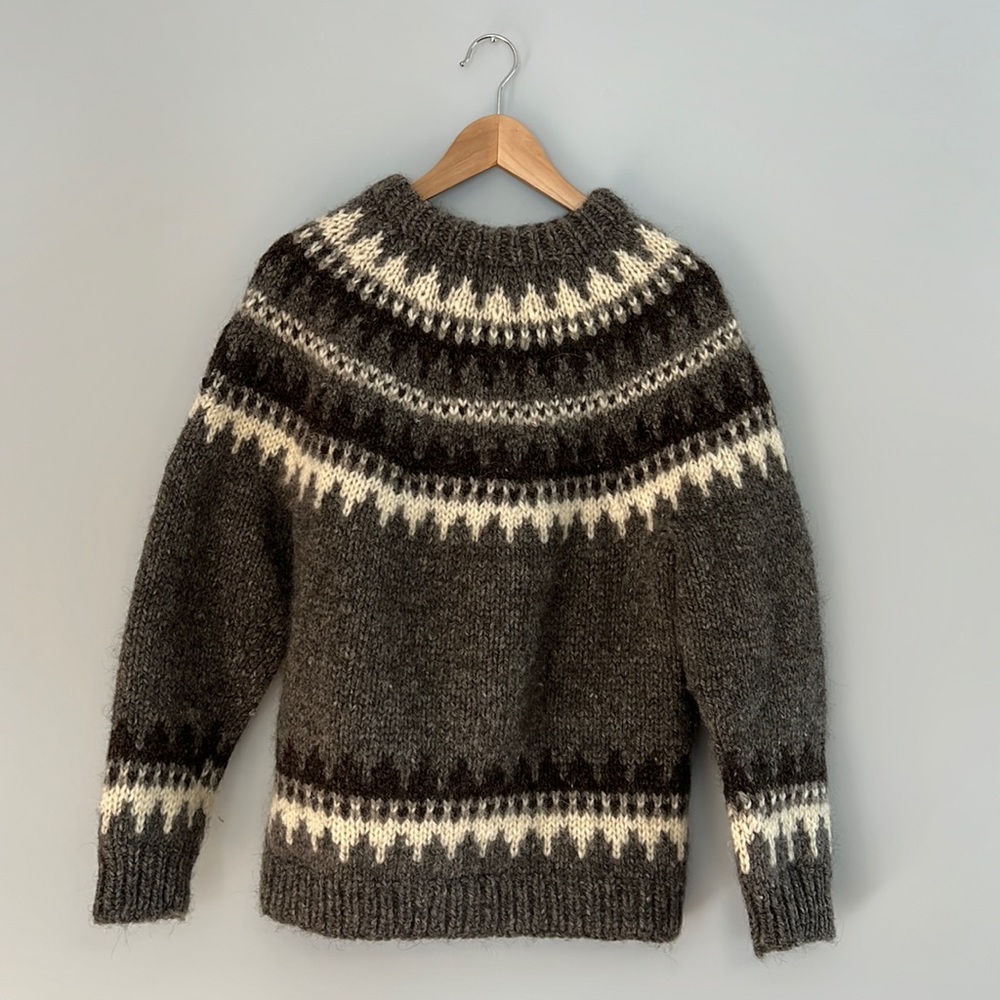 VINTAGE Hand Knit Antartex Scotland 100% Wool Pullover Sweater